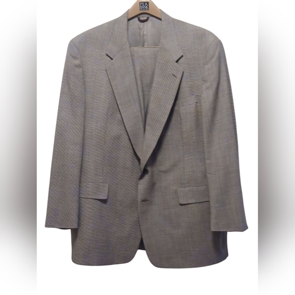 Hart, Schaffner, & Marx - Men's 2 Piece Fine Australian Wool Suit, Black & White - Picture 9 of 12